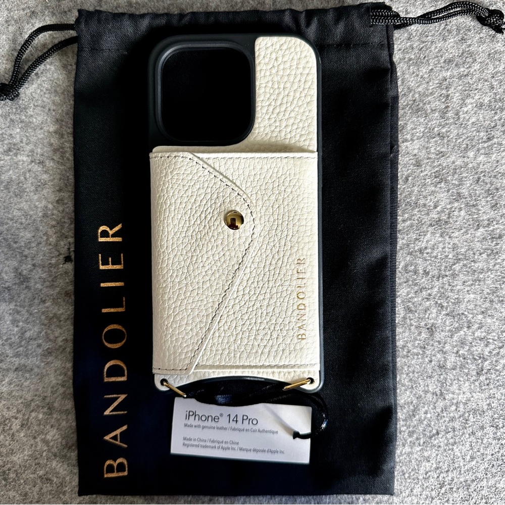 Bandolier Ivory/Gold iPhone 14 Pro Case